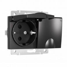 ორმაგი წყალგაუმტარი დამიწებით დამცავი საფარით და საკეტებით Werkel შავი W1172208 4690389178092