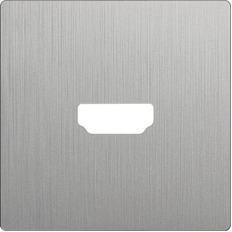 გადახურვის ფირფიტა HDMI სოკეტისთვის ვერცხლისფერი ღარებიანი WL09-HDMI-CP 4690389128318