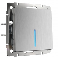 W1112109 Werkel განათებული ცალმხრივი გადამრთველი (ვერცხლის დახრილი)