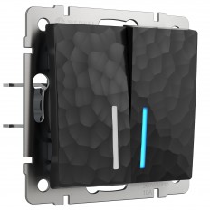 W1222108 Werkel ორმხრივი გადამრთველი უკანა განათებით (ჩაქუჩი შავი)