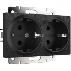 W1272008 Werkel ორმაგი დამიწებული სოკეტი (ჩაქუჩი შავი)