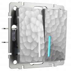 W1220106 Werkel განათებული ორმხრივი გადამრთველი (ვერცხლის ჩაქუჩი)