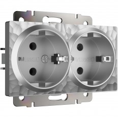 W1272006 Werkel ორმაგი დამიწებული სოკეტი (ვერცხლის ჩაქუჩი)