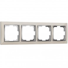 4 ბანდის ჩარჩო Werkel Snabb W0041903 სპილოს ძვლისფერი/ქრომი 4690389160912