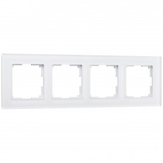 W0041105 Werkel ჩარჩო 4 პოსტისთვის ფავორიტი (მქრქალი თეთრი, მინა)