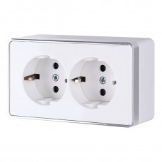 W5072101 Werkel ორმაგი ბუდე დამიწებით გალანტი (თეთრი)