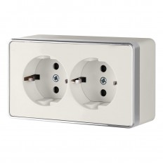 W5072103 Werkel Розетка двойная с заземлением Gallant (слоновая кость)