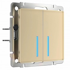 სენსორული გადამრთველი ორმხრივი Werkel განათებული შამპანური W4520011 4690389179587