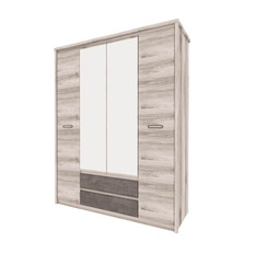 გარდერობი 4DG2S Z , JAZZ (ნაირობის წაბლი/ონიქსი)