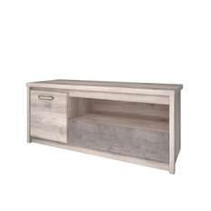 კაბინეტი RTV 1D1SN, JAZZ (წაბლისფერი ნაირობი/ონიქსი)