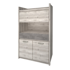 გარდერობი 3D1SN, JAZZ (წაბლისფერი ნაირობი/ონიქსი)