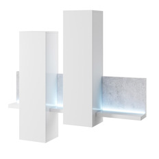 ჩამოკიდებული ვიტრინა თაროებით BOTA (თეთრი/კოლორადოს ბეტონი) 2484FG04