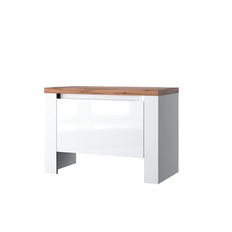 ფეხსაცმლის კარადა 1D TAURUS (მუხის ვოტანი/თეთრი პრიალა)