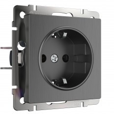 W1171104 Werkel სოკეტი დამიწებით და საკეტებით (გრაფიტის გოფრირებული)