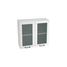 Шкаф верхний со стеклом ШВС 800 НИЦЦА ROYAL (BLANCO) 800 мм