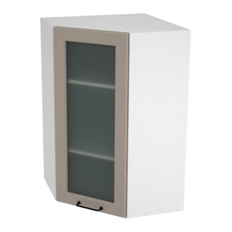 Шкаф верхний угловой со стеклом высокий ШВУС 599 НИЦЦА ROYAL (OMNIA) 590 мм