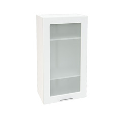 ზედა კარადა მაღალი შუშით ШВС 509 VALERIA 1 (თეთრი პრიალა) 500 მმ