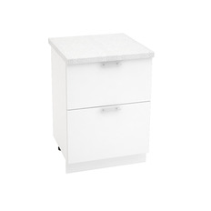 ქვედა კარადა 2 უჯრით SHN2YA 600 VALERIA 1 (თეთრი პრიალა) 600 მმ