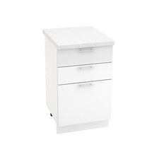 ქვედა კარადა 3 უჯრით SHN3YA 500 VALERIA 1 (თეთრი პრიალა) 500 მმ