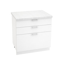 ქვედა კარადა 3 უჯრით SHN3YA 800 VALERIA 1 (თეთრი პრიალა) 800 მმ