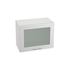 ზედა ჰორიზონტალური კარადა მაღალი შუშით SHVGS 609 VALERIA 1 (თეთრი პრიალა) 600 მმ