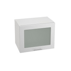 ზედა ჰორიზონტალური კარადა შუშის მაღალი სიღრმით ShVGS 619 VALERIA 1 (თეთრი პრიალა) 600 მმ