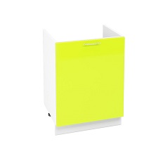 ქვედა კარადა ნიჟარასთვის ერთი ფოთლით SHNM 600m VALERIA 1 (თეთრი პრიალა) 600 მმ