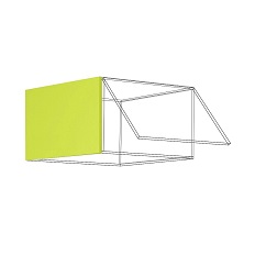 ზედა ღრმა ჰორიზონტალური კარადის გადახურვა FO-171 VALERIA 1 (თეთრი პრიალა) 573 მმ