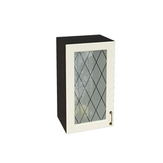 ზედა კარადა შუშით ШВС 400 NICE (მუხის ტექსტურირებული კრემი) 400 მმ