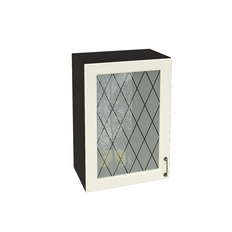 ზედა კარადა შუშით ШВС 500 NICE (მუხის ტექსტურირებული კრემი) 500 მმ