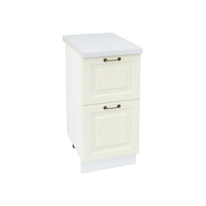 ქვედა კარადა 2 უჯრით SHN2YA 400 NICE (მუხის ტექსტურირებული კრემი) 400 მმ