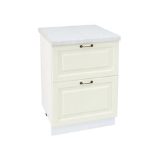 ქვედა კარადა 2 უჯრით ШН2Я 600 NICE (მუხის ტექსტურირებული კრემი) 600 მმ