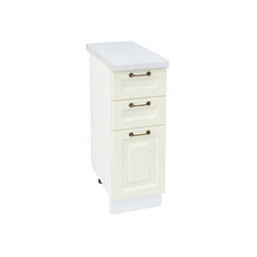 ქვედა კარადა 3 უჯრით ШН3Я 300 NICE (მუხის ტექსტურირებული კრემი) 300 მმ