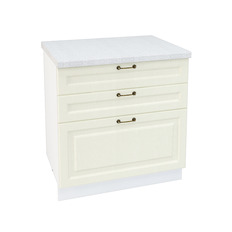 ქვედა კარადა 3 უჯრით ШН3Я 800 NICE (მუხის ტექსტურირებული კრემი) 800 მმ