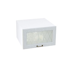 ზედა ჰორიზონტალური ღრმა კარადა მინით SHVGS 610 NICE (მუხის ტექსტურირებული კრემი) 600 მმ