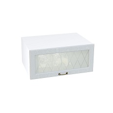 ზედა ჰორიზონტალური ღრმა კარადა მინით SHVGS 810 NICE (მუხის ტექსტურირებული კრემი) 800 მმ