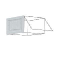 გადაფარვა ზედა ღრმა ჰორიზონტალური კარადისთვის FO-171 NICE (მუხის ტექსტურირებული კრემი) 573 მმ