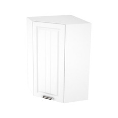 Шкаф верхний угловой высокий ШВУ 599 ПРАГА (Белое дерево) 590 мм