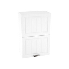Шкаф верхний горизонтальный высокий ШВГ 602 ПРАГА (Белое дерево) 600 мм