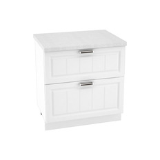 Шкаф нижний с 2 ящиками ШН2Я 800 ПРАГА (Белое дерево) 800 мм