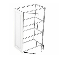 Накладка  верхняя высокая Ф-93Н ПРАГА (Белое дерево) 315 мм