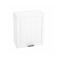 Шкаф верхний с одной створкой ШВ 600м ПРАГА (Белое дерево) 600 мм