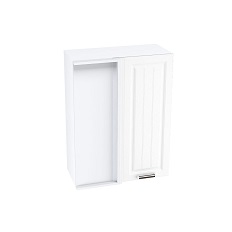 Шкаф верхний угловой высокий ШВУ 699 ПРАГА (Белое дерево) 690 мм