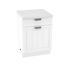 Шкаф нижний с 1 ящиком с одной створкой ШН1Я 600м ПРАГА (Белое дерево) 600 мм