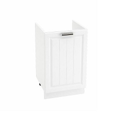 Шкаф нижний под мойку с одной створкой ШНМ 600м ПРАГА (Белое дерево) 600 мм