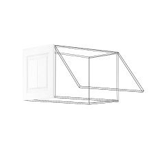 Накладка для верхнего горизонтального шкафа ФО-170 ПРАГА (Белое дерево) 315 мм