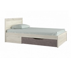 Кровать 120S , BJORK (Ольха полярная/Оникс) 