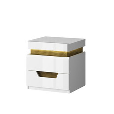 საწოლის მაგიდა 2S TORINO (თეთრი/მუხის ნავარა)