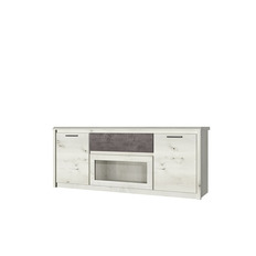 კაბინეტი RTV 1V2D1S BJORK (მურყანი პოლარული/ონიქსი)