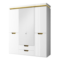 გარდერობი 4DG2S Z TORINO (თეთრი/მუხის ნავარა)